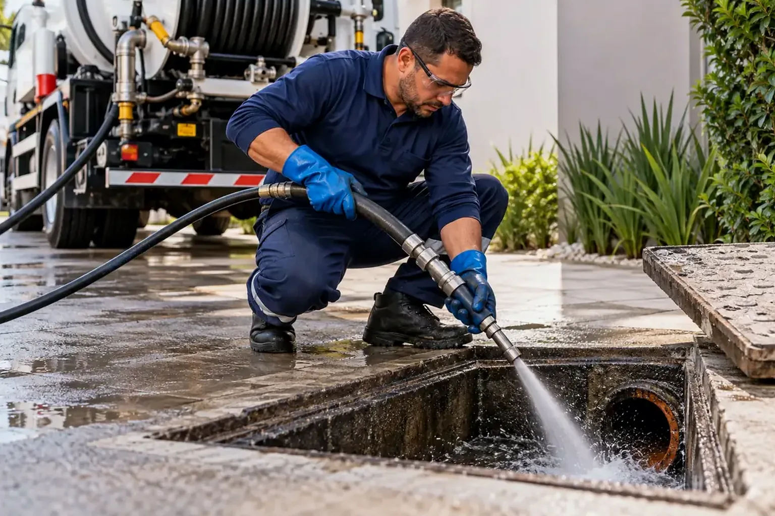 Desentupimento com hidrojateamento em Itumbiara.
